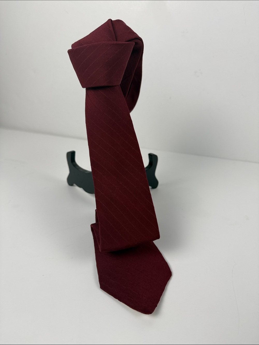 Givenchy Men's Maroon Pinstripe Silk Tie